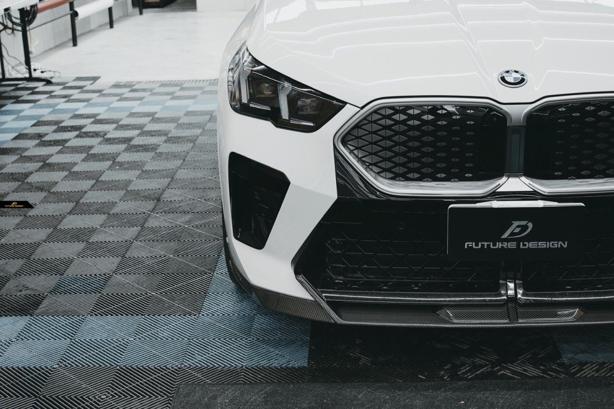 画像15: BMW Xシリーズ X2 U10 Mスポーツ フロントバンパー用 リップスポイラー V2 本物DryCarbon ドライカーボン (15)