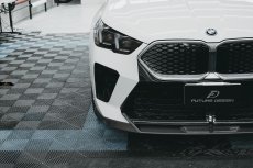 画像2: BMW iXシリーズ iX2 U10 Mスポーツ フロントバンパー用 リップスポイラー V2 本物DryCarbon ドライカーボン (2)
