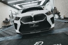 画像5: BMW iXシリーズ iX2 U10 Mスポーツ フロントバンパー用 リップスポイラー V2 本物DryCarbon ドライカーボン (5)