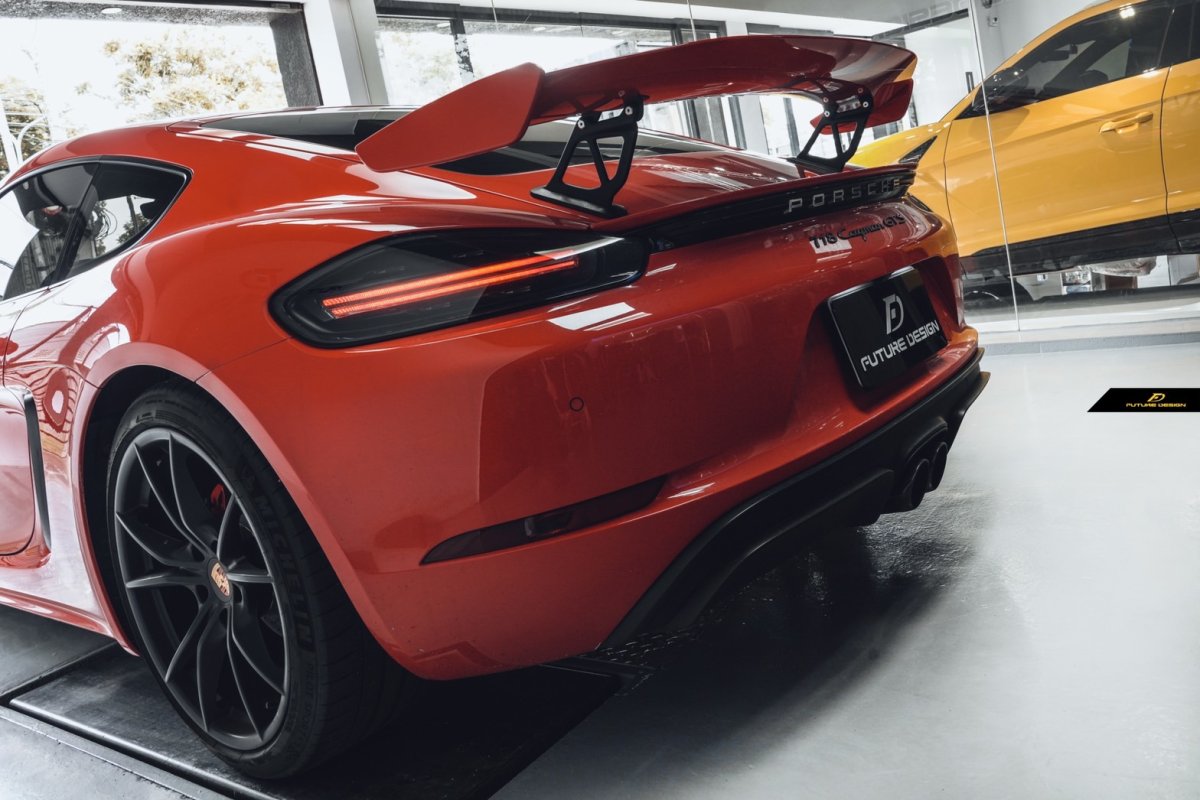 画像7: ポルシェ 981 CAYMAN BOXSTER 改造用 GT4仕様 リアウィング エアロ カスタム (7)