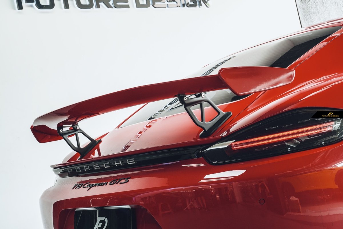 画像6: ポルシェ 981 CAYMAN BOXSTER 改造用 GT4仕様 リアウィング エアロ カスタム (6)