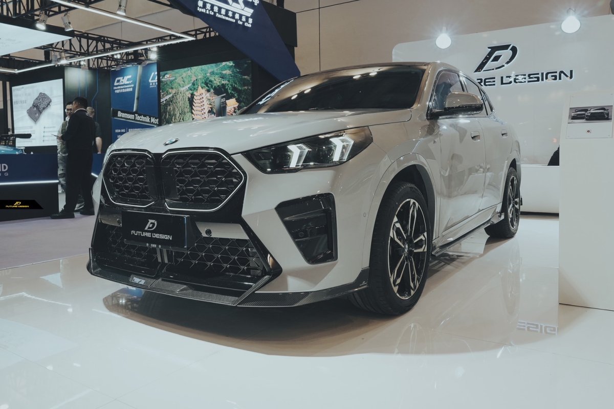 画像12: BMW Xシリーズ X2 U10 Mスポーツ フロントバンパー用 リップスポイラー V2 本物DryCarbon ドライカーボン (12)