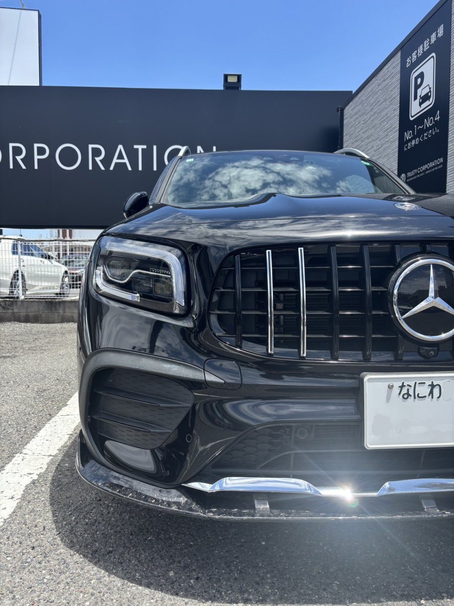 画像3: BENZ メルセデス・ベンツ GLB-Class X247 前期車 AMGライン専用 パナメリカーナ GT 艶ありブラック 2本メッキクローム グリル AMG GLB200d GLB250 (3)