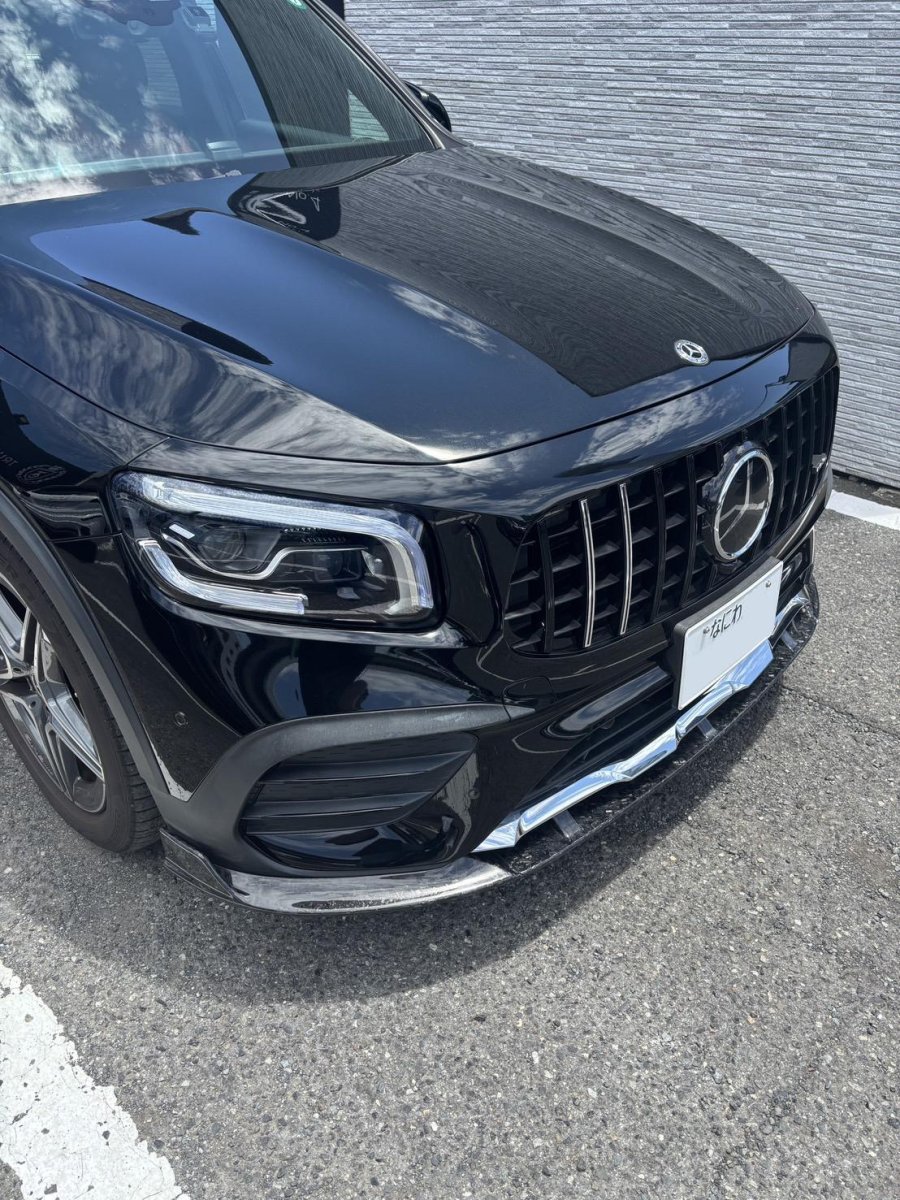 画像12: BENZ メルセデス・ベンツ GLB-Class X247 前期車 AMGライン専用 パナメリカーナ GT 艶ありブラック 2本メッキクローム グリル AMG GLB200d GLB250 (12)