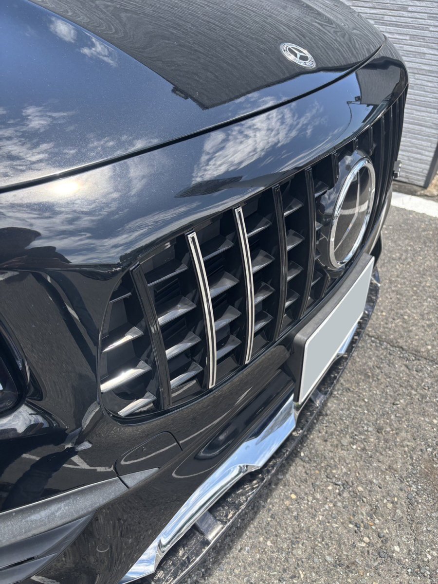 画像9: BENZ メルセデス・ベンツ GLB-Class X247 前期車 AMGライン専用 パナメリカーナ GT 艶ありブラック 2本メッキクローム グリル AMG GLB200d GLB250 (9)