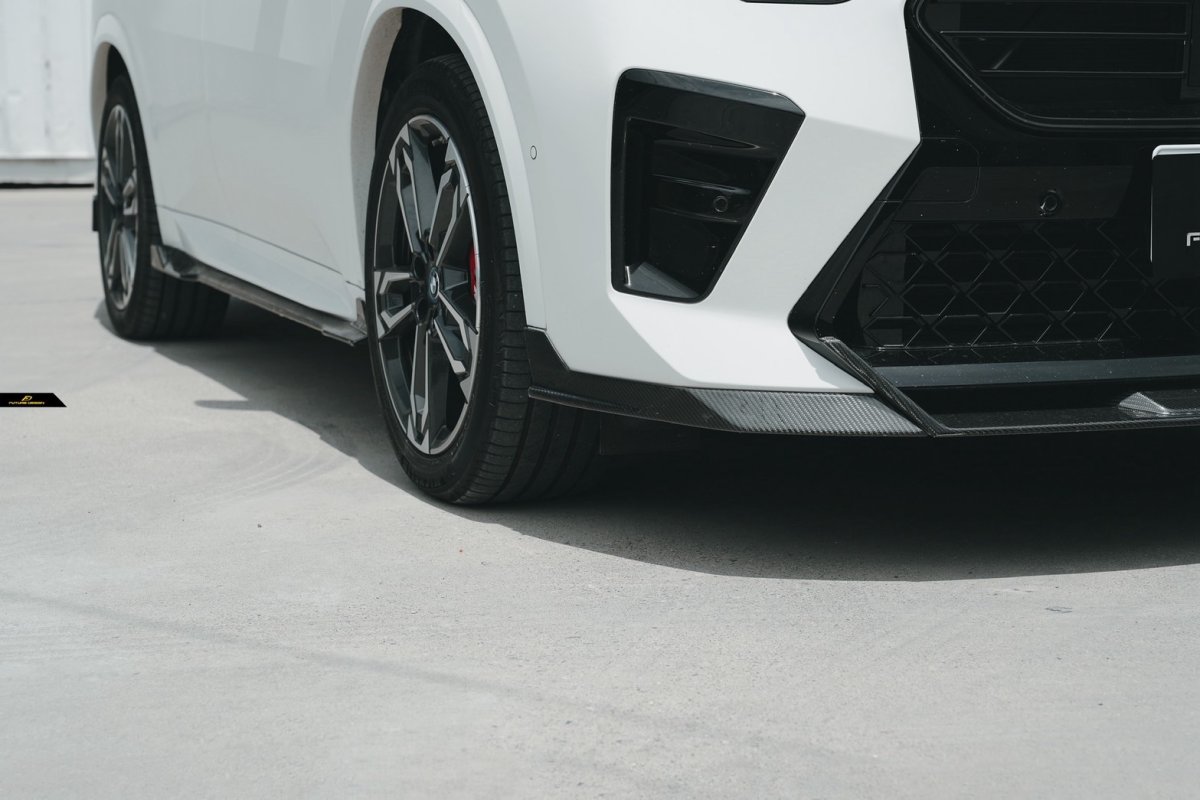 画像2: BMW Xシリーズ X2 U10 Mスポーツ フロントバンパー用 リップスポイラー V2 本物DryCarbon ドライカーボン (2)