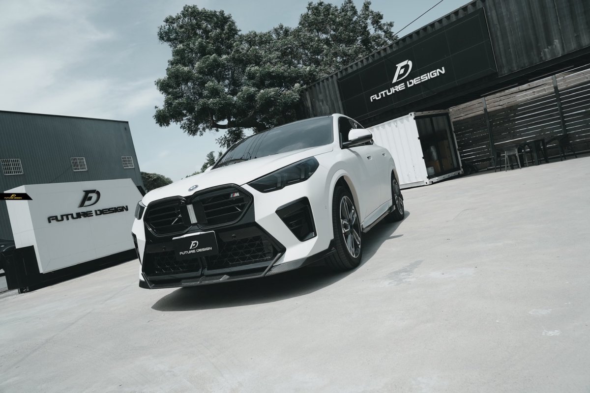 画像4: BMW Xシリーズ X2 U10 Mスポーツ フロントバンパー用 リップスポイラー V2 本物DryCarbon ドライカーボン (4)