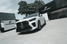 画像4: BMW Xシリーズ X2 U10 Mスポーツ フロントバンパー用 リップスポイラー V2 本物DryCarbon ドライカーボン (4)