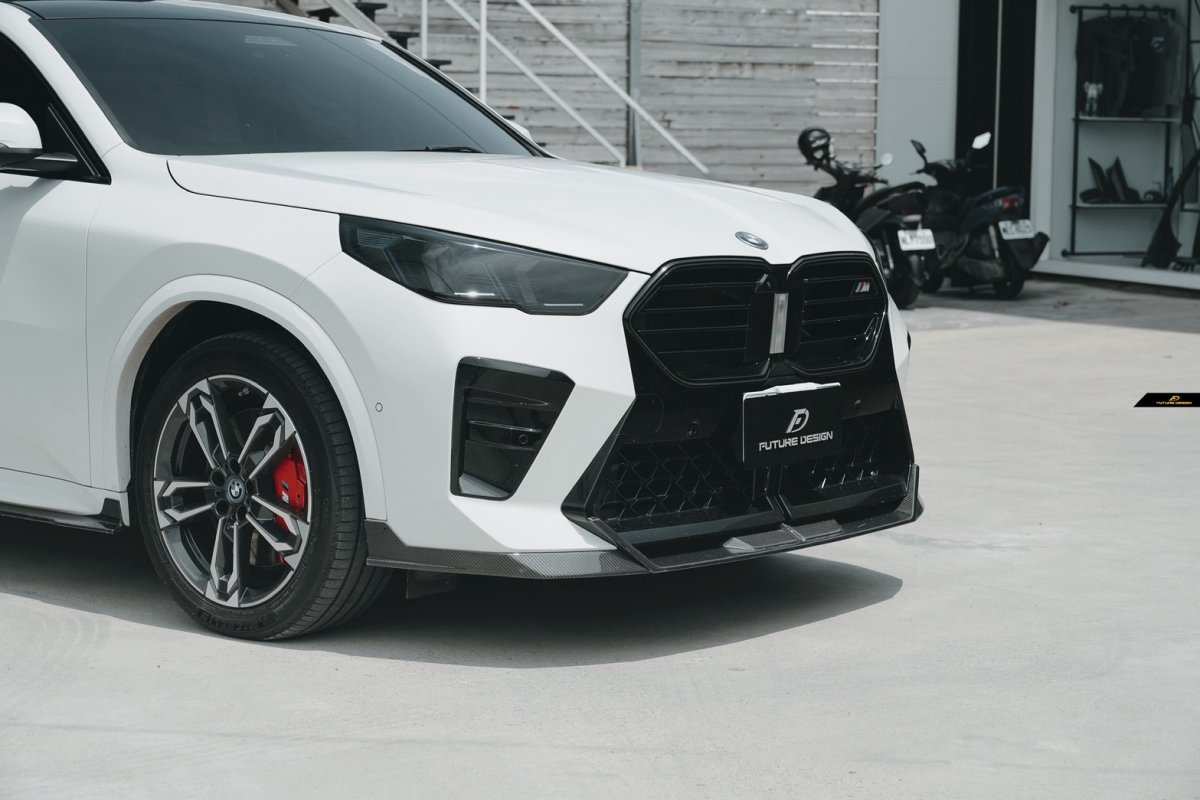 画像6: BMW Xシリーズ X2 U10 Mスポーツ フロントバンパー用 リップスポイラー V2 本物DryCarbon ドライカーボン (6)