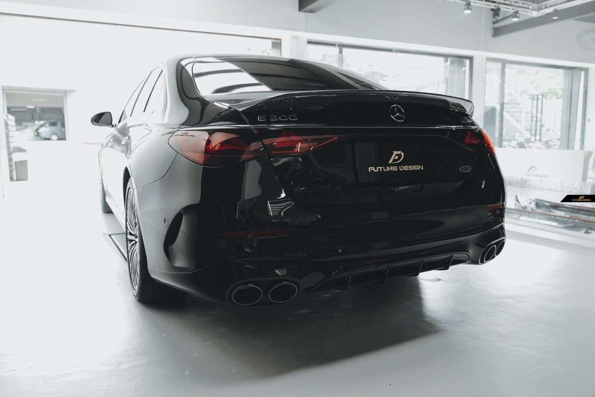 画像5: BENZ メルセデス・ベンツ E-Class W214 セダン トランク用 リアスポイラー 本物DryCarbon ドライカーボン (5)