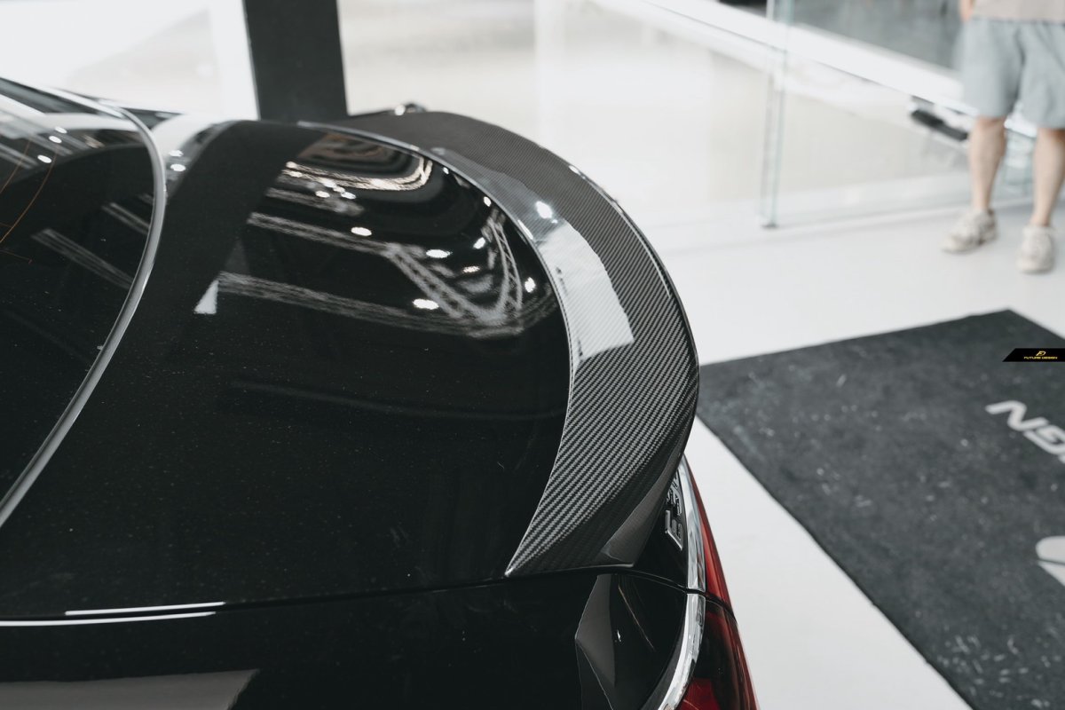 画像4: BENZ メルセデス・ベンツ E-Class W214 セダン トランク用 リアスポイラー 本物DryCarbon ドライカーボン (4)