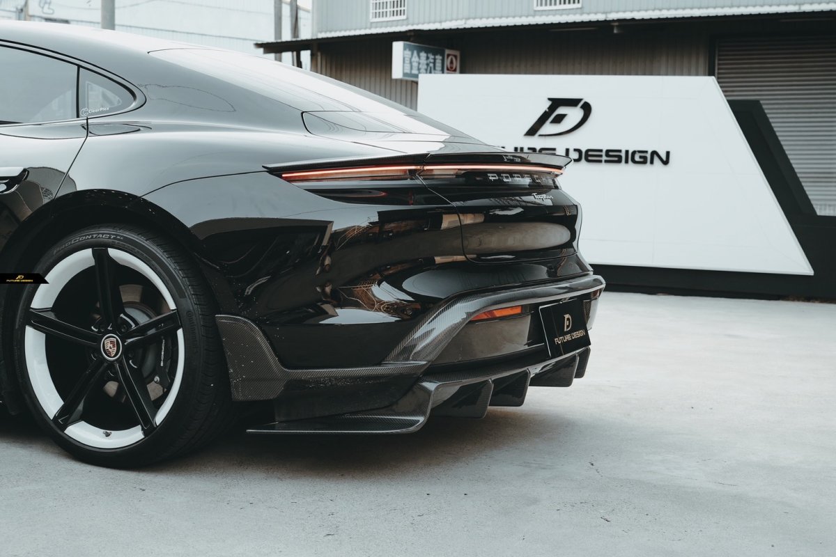 画像8: Porsche ポルシェ Taycan タイカン リア スポイラー 本物Drycarbon ドライカーボン (8)