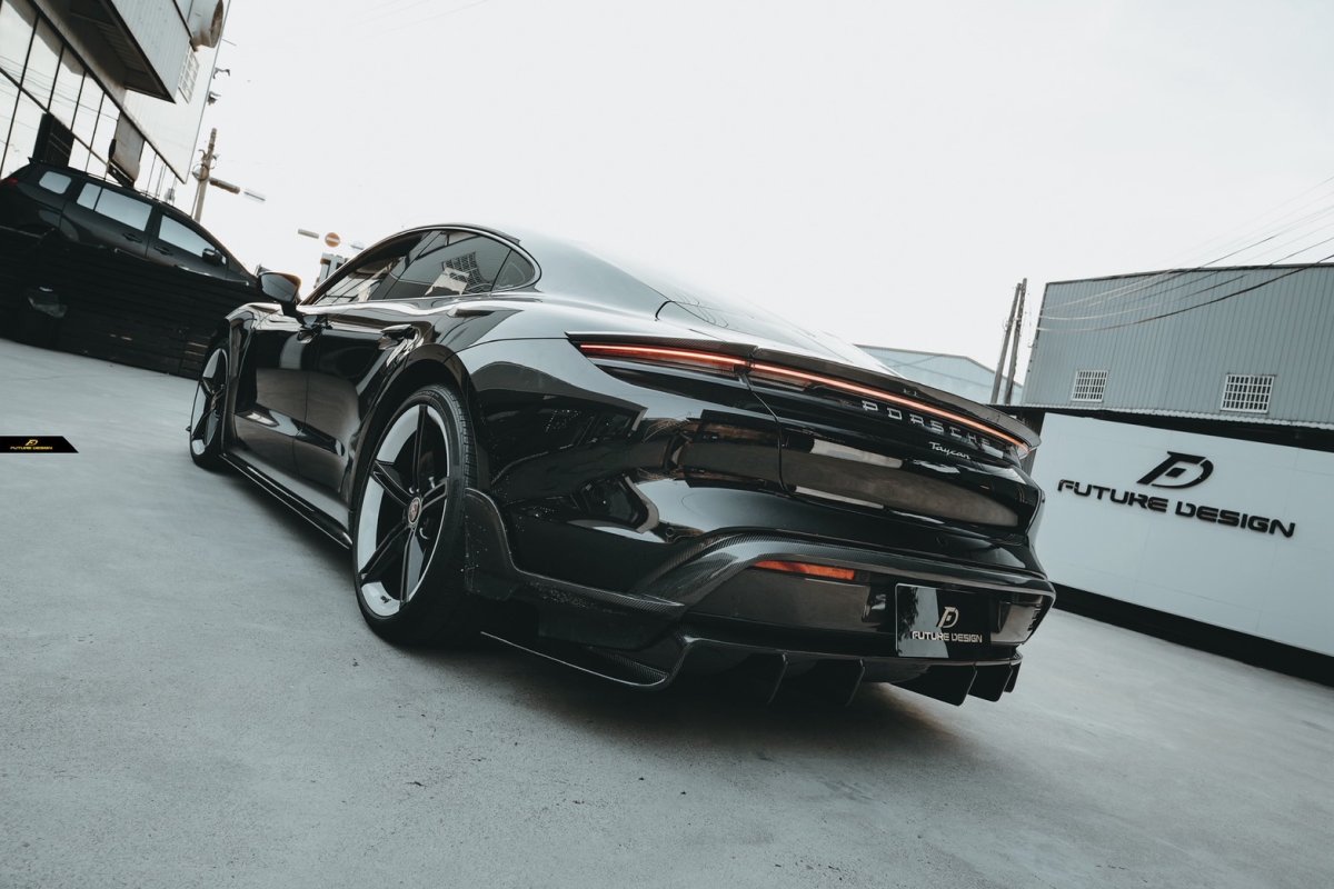 画像7: Porsche ポルシェ Taycan タイカン リア スポイラー 本物Drycarbon ドライカーボン (7)