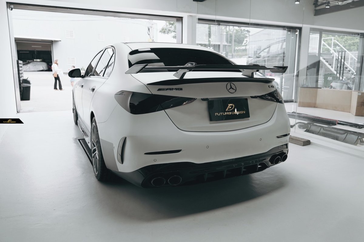 画像11: BENZ メルセデス・ベンツ C-Class W206 セダン S206 ステーションワゴン C43仕様 リア ディフューザー 艶ありブラック (11)