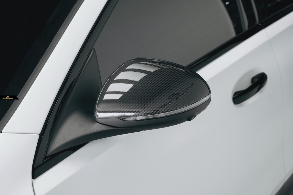 画像1: BENZ メルセデス・ベンツ C-Class W206セダン C206クーペ S206ワゴン 専用 ドアミラー カバー 本物DryCarbon ドライカーボン (1)