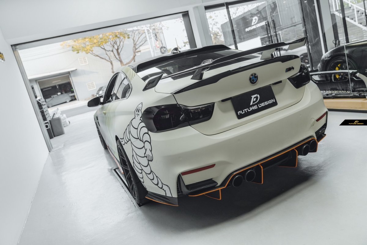 画像21: BMW 4シリーズ F82 スタンダード F83 カブリオレ M4 トランク用  リアウィング 本物DryCarbon ドライカーボン (21)