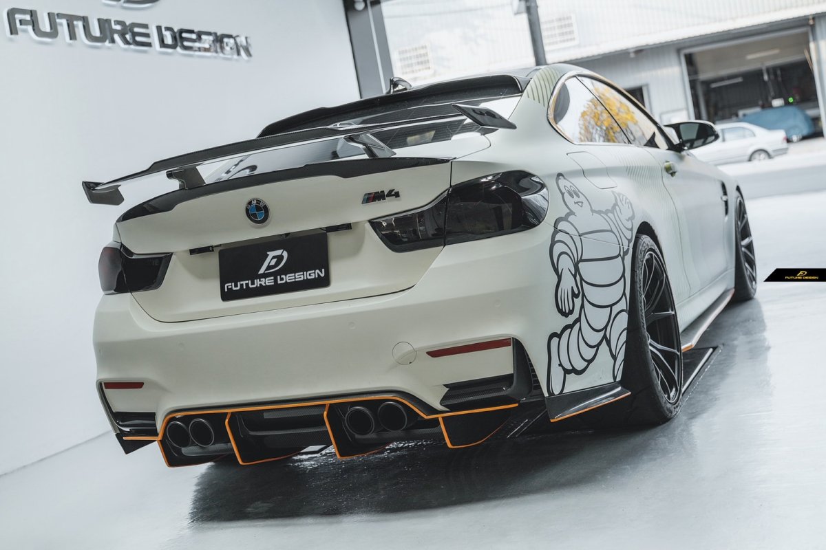 画像18: BMW 4シリーズ F82 スタンダード F83 カブリオレ M4 トランク用  リアウィング 本物DryCarbon ドライカーボン (18)