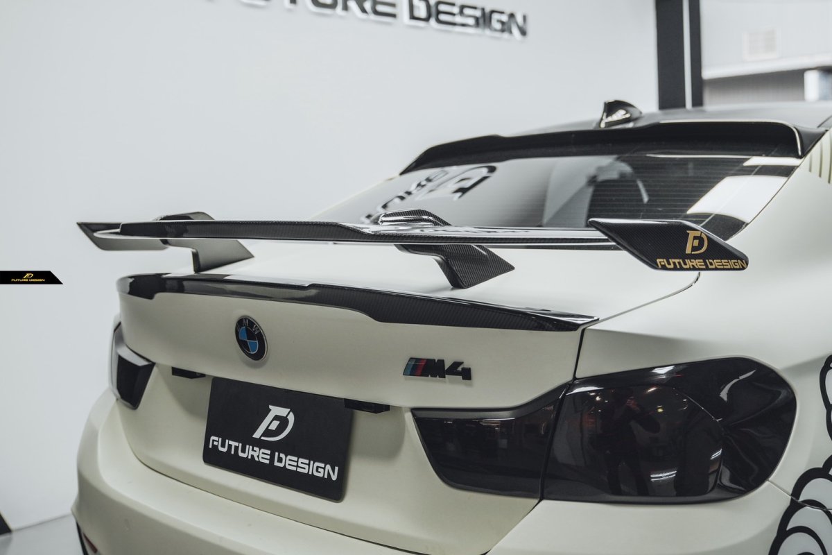 画像15: BMW 4シリーズ F82 スタンダード F83 カブリオレ M4 トランク用  リアウィング 本物DryCarbon ドライカーボン (15)