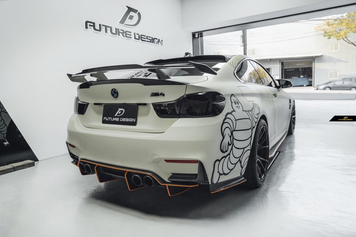 画像17: BMW 4シリーズ F82 スタンダード F83 カブリオレ M4 トランク用  リアウィング 本物DryCarbon ドライカーボン (17)