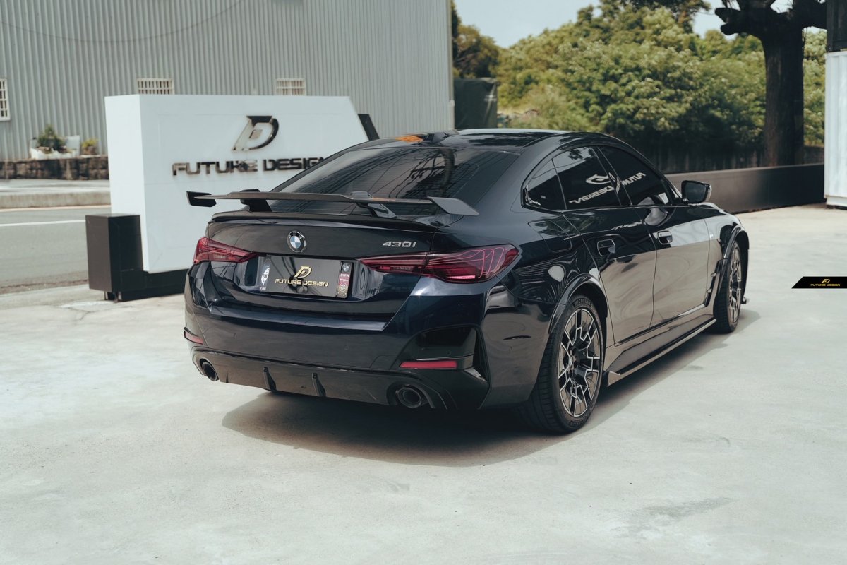 画像7: BMW 4シリーズ G26 グランクーペ Mスポーツ トランク用  リアウィング リアスポイラー 本物DryCarbon ドライカーボン (7)