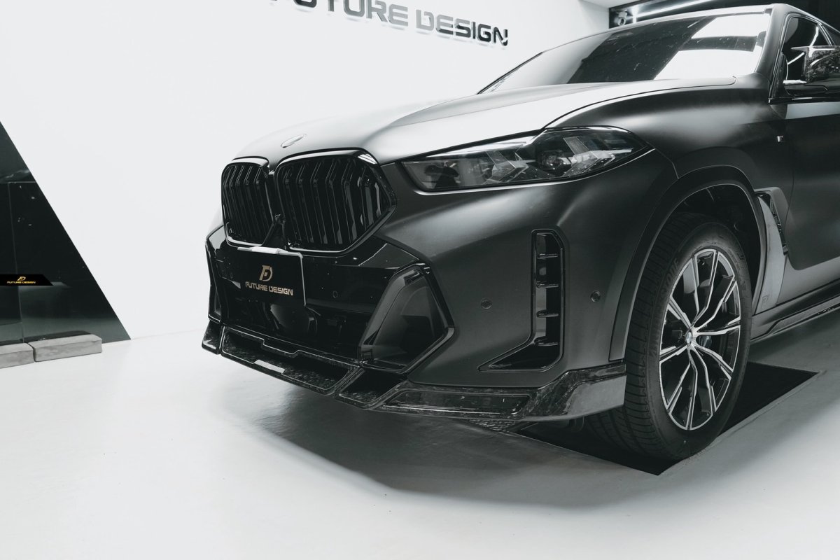 画像27: BMW Xシリーズ X6 G06 後期 Mスポーツ フロントバンパー用 リップスポイラー 本物DryCarbon ドライカーボン (27)