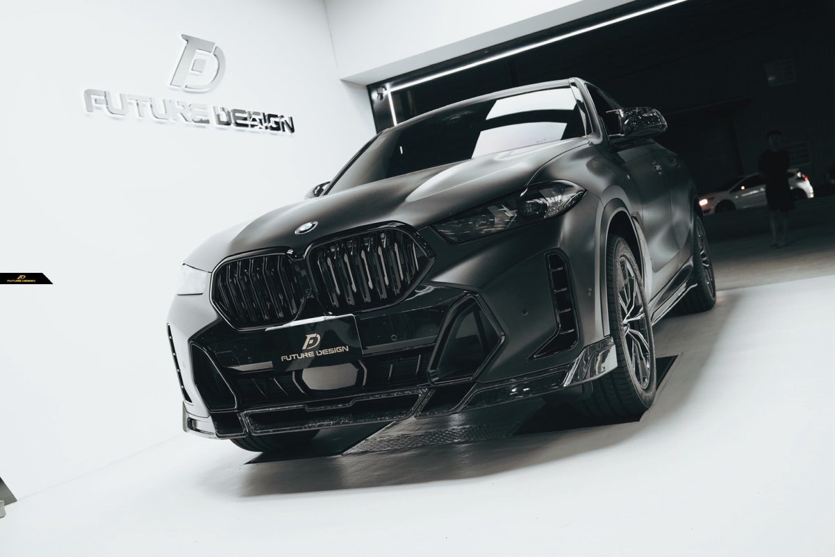 画像31: BMW Xシリーズ X6 G06 後期 Mスポーツ フロントバンパー用 リップスポイラー 本物DryCarbon ドライカーボン (31)