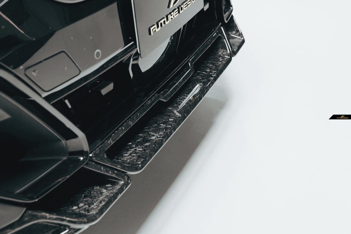 画像30: BMW Xシリーズ X6 G06 後期 Mスポーツ フロントバンパー用 リップスポイラー 本物DryCarbon ドライカーボン (30)