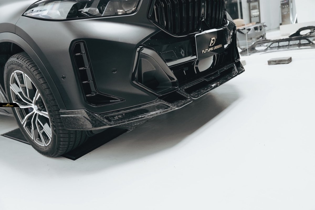 画像29: BMW Xシリーズ X6 G06 後期 Mスポーツ フロントバンパー用 リップスポイラー 本物DryCarbon ドライカーボン (29)