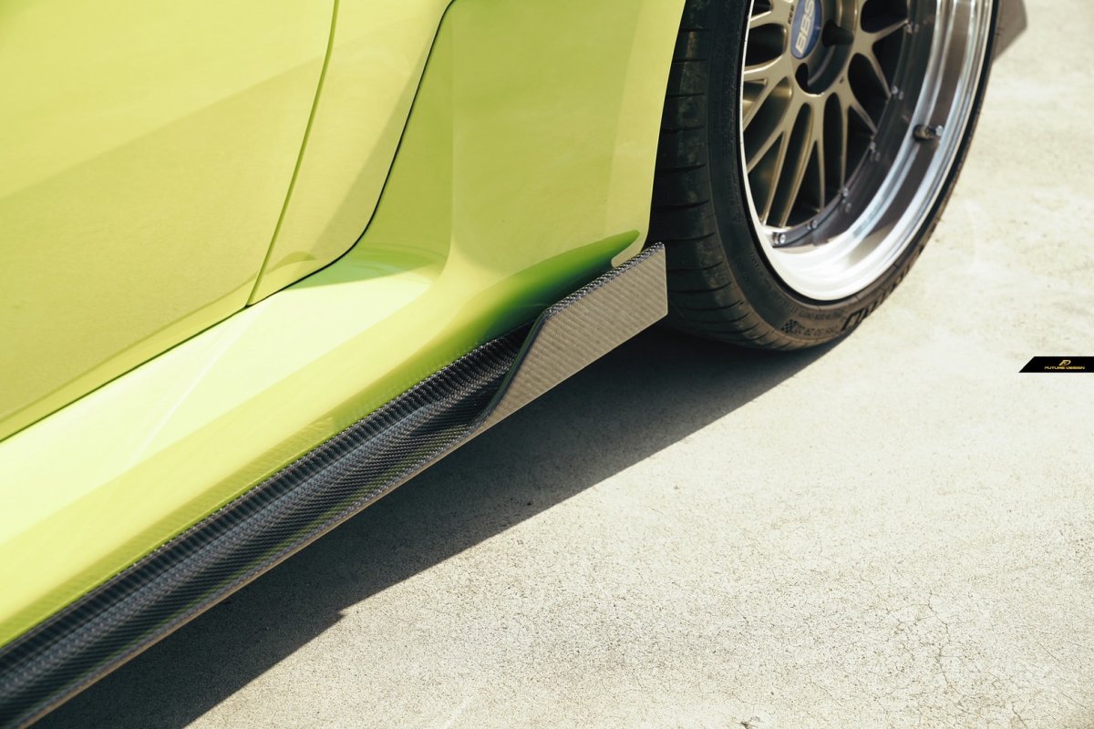 画像2: BMW 2シリーズ G87 クーペ M2用 サイドスカート 本物DryCarbon ドライカーボン (2)