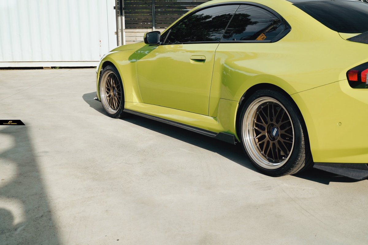 画像11: BMW 2シリーズ G87 クーペ M2用 サイドスカート 本物DryCarbon ドライカーボン (11)