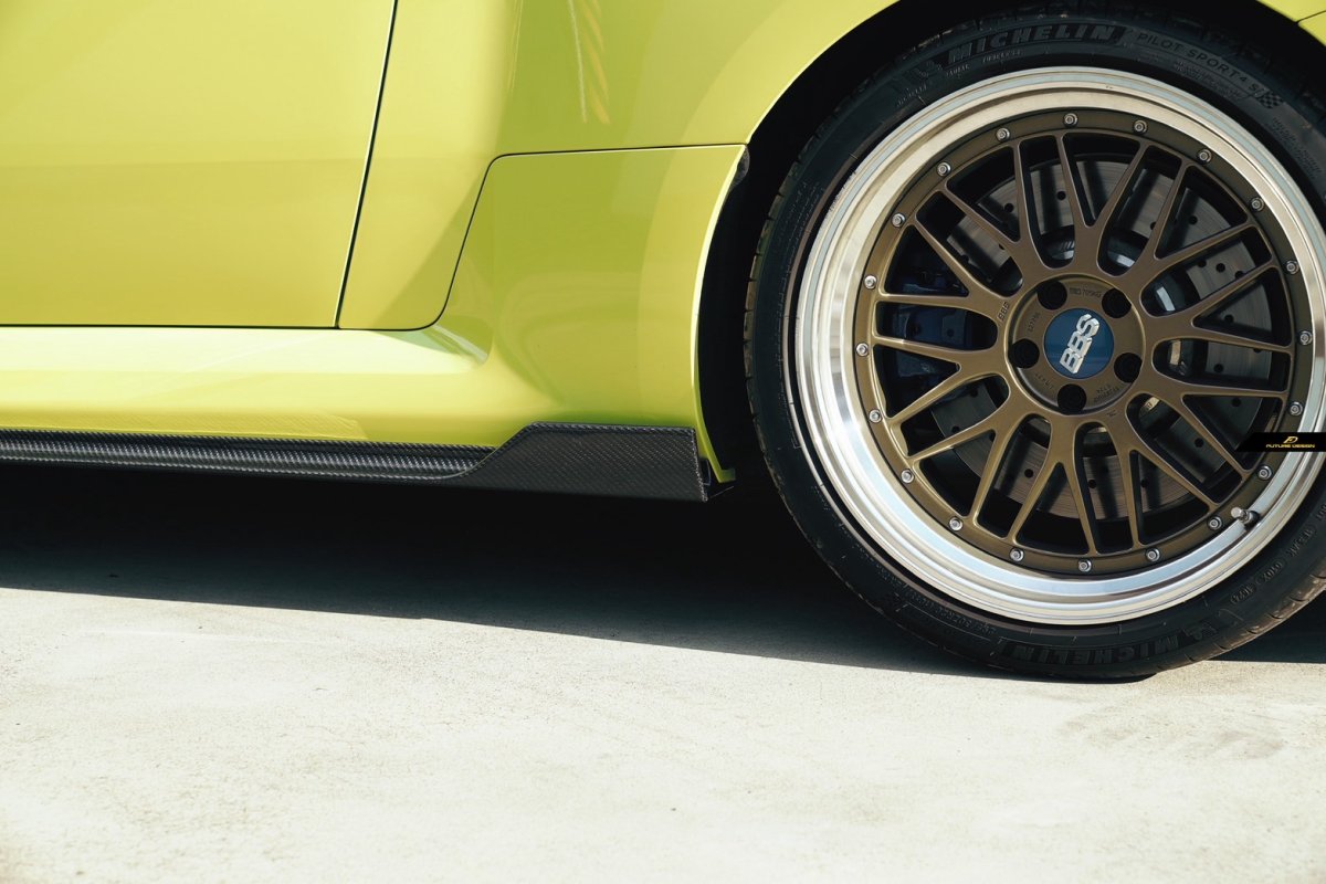 画像3: BMW 2シリーズ G87 クーペ M2用 サイドスカート 本物DryCarbon ドライカーボン (3)