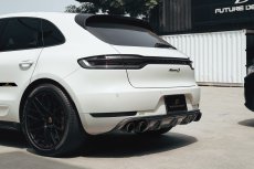 画像2: Porsche Macan マカン リアバンパー用 リアディフューザー 本物Drycarbon ドライカーボン (2)
