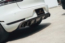 画像1: Porsche Macan マカン リアバンパー用 リアディフューザー 本物Drycarbon ドライカーボン (1)