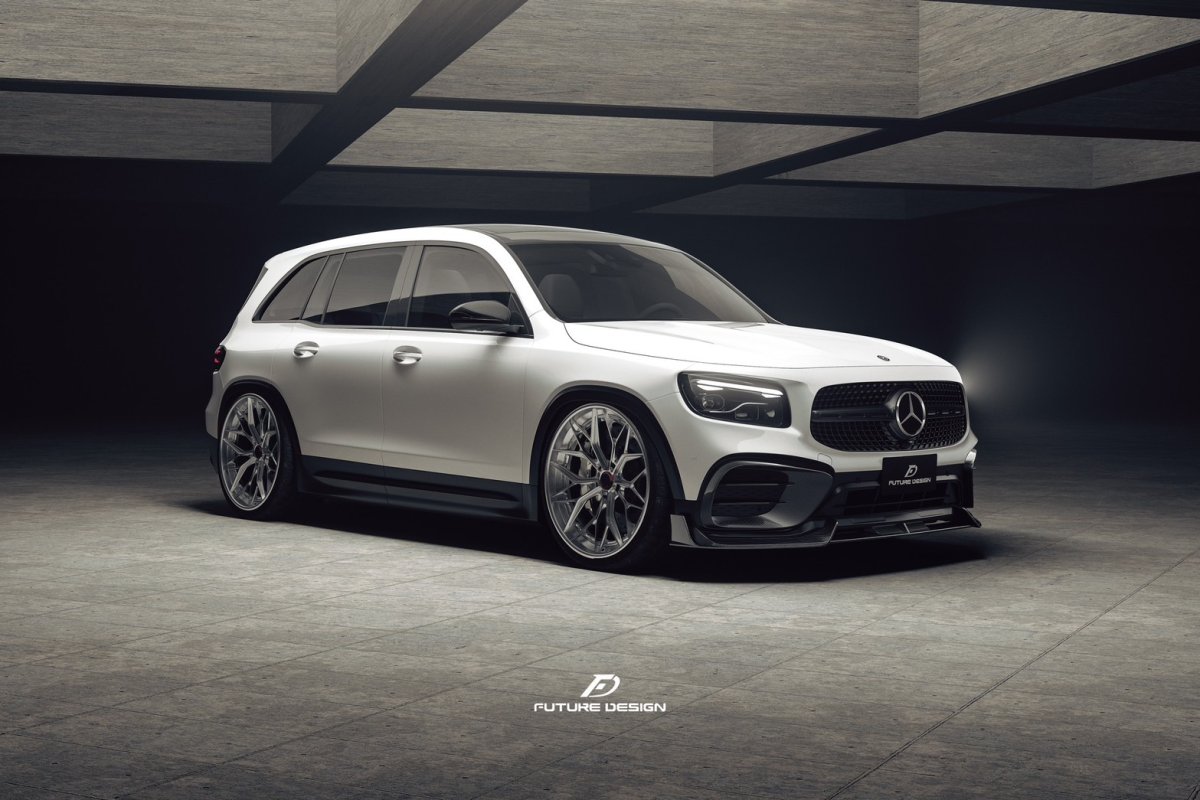 画像5: BENZ メルセデス・ベンツ GLB-Class X247 後期車 フロント リップスポイラー 本物Drycabon ドライカーボン  GLB180 GLB200 GLB35 (5)