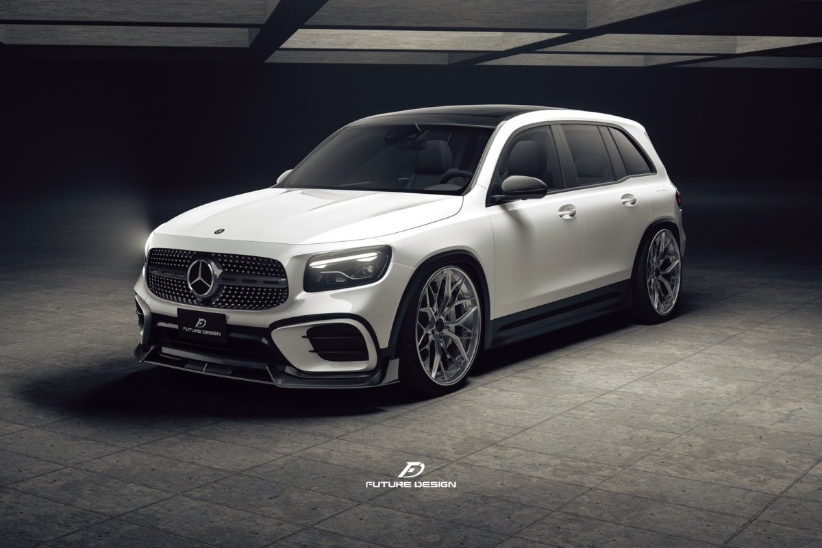 画像3: BENZ メルセデス・ベンツ GLB-Class X247 後期車 フロント リップスポイラー 本物Drycabon ドライカーボン  GLB180 GLB200 GLB35 (3)