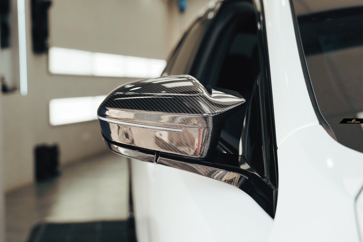画像1: BMW 5シリーズ G60 i5 G61 ドアミラー用 本物ドライCarbon ドライカーボン COVER カバー (1)