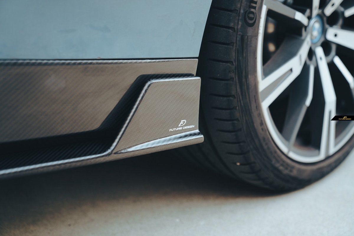 画像2: 【送料無料】BMW 5シリーズ i5 G60 Mスポーツ リアディフューザー 本物DryCarbon ドライカーボン (2)