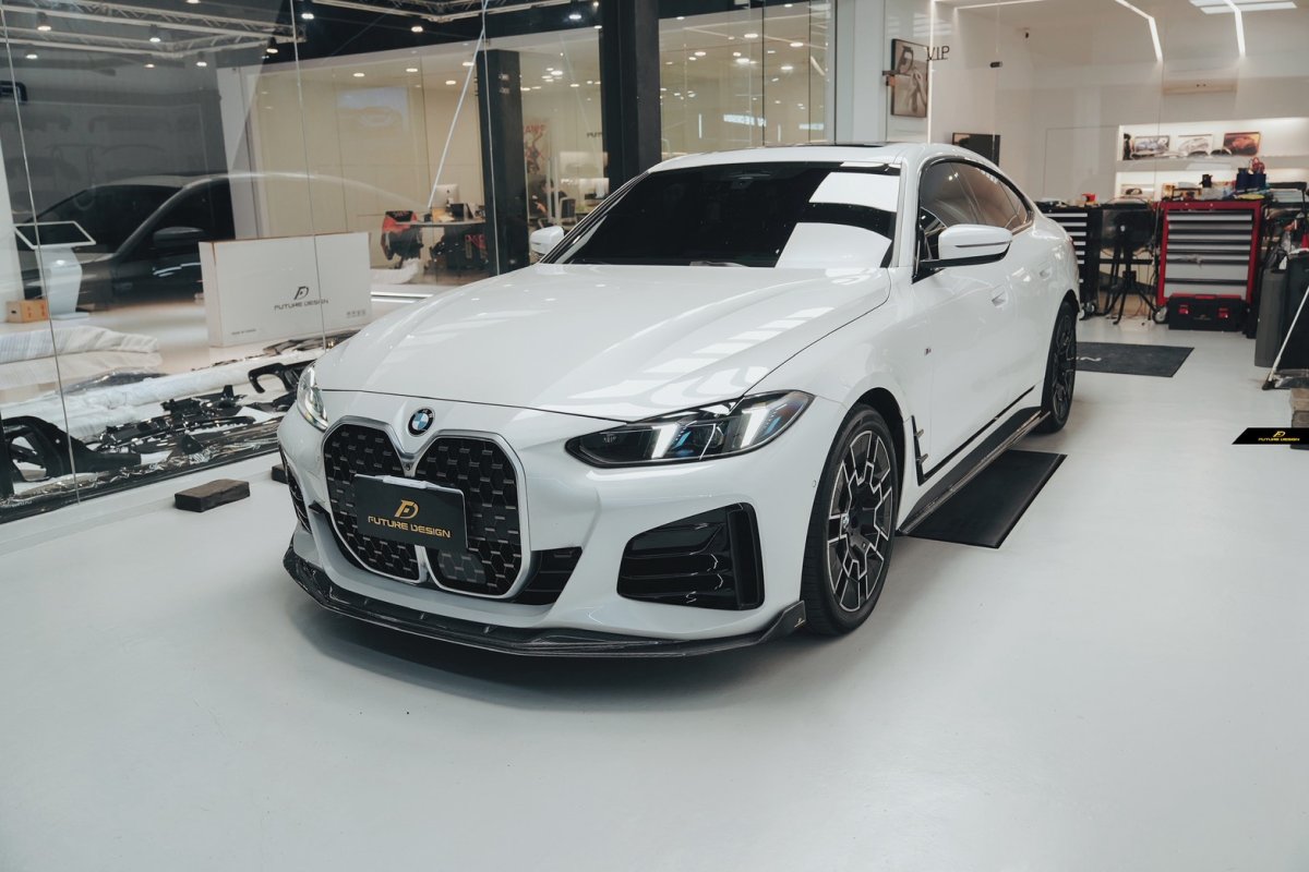 画像22: BMW 4シリーズ G26 グランクーペ Mスポーツ フロント用 リップスポイラー 本物DryCarbon ドライカーボン (22)