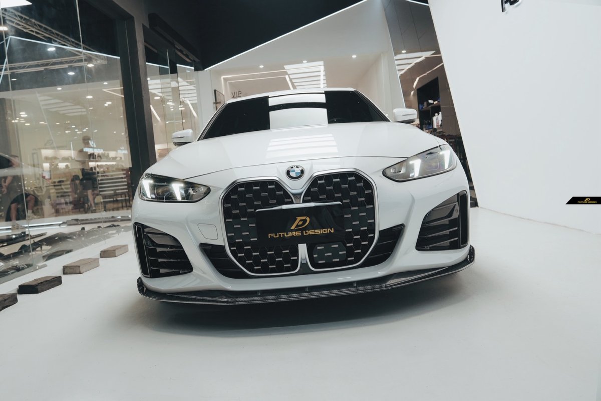 画像21: BMW 4シリーズ G26 グランクーペ Mスポーツ フロント用 リップスポイラー 本物DryCarbon ドライカーボン (21)