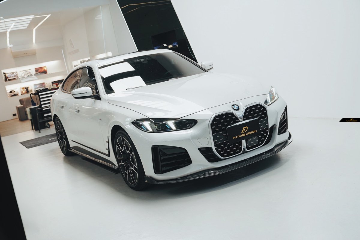 画像17: BMW 4シリーズ G26 グランクーペ Mスポーツ フロント用 リップスポイラー 本物DryCarbon ドライカーボン (17)