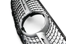 画像2: BENZ メルセデス・ベンツ W253 X253 C253 クーペ SUV 前期用 GLC45仕様 ダイヤモンド センターグリル シルバー  (2)