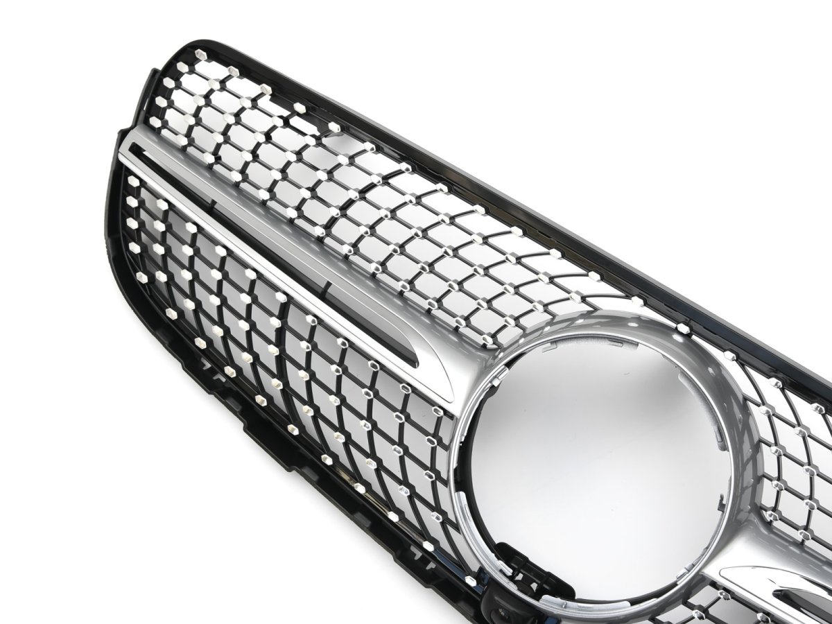画像3: BENZ メルセデス・ベンツ W253 X253 C253 クーペ SUV 前期用 GLC45仕様 ダイヤモンド センターグリル シルバー  (3)