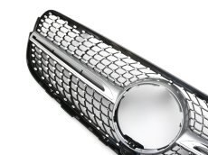 画像3: BENZ メルセデス・ベンツ W253 X253 C253 クーペ SUV 前期用 GLC45仕様 ダイヤモンド センターグリル シルバー  (3)