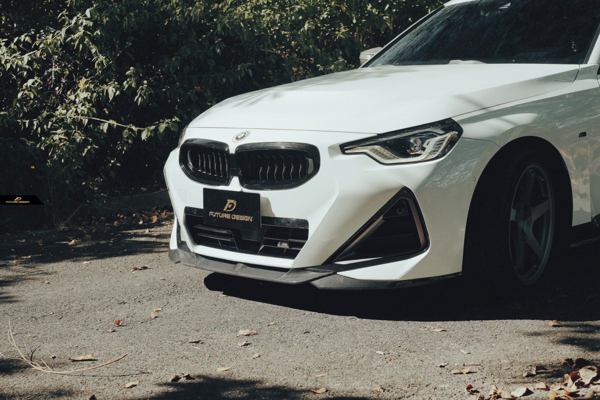 画像29: BMW 2シリーズ G42 クーペ フロント用 リップスポイラー 本物DryCarbon ドライカーボン (29)