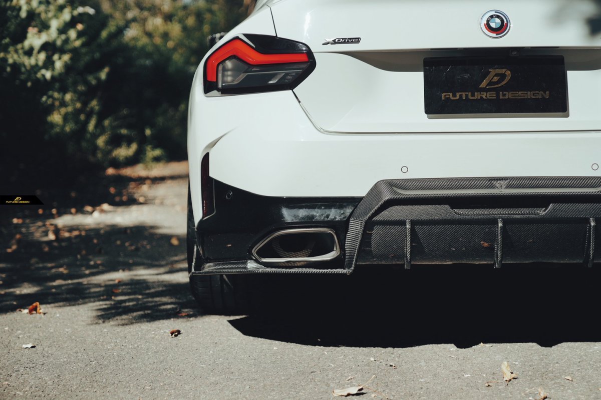 画像3: BMW 2シリーズ G42 クーペ Mスポーツ リア ディフューザー 本物DryCarbon ドライカーボン (3)