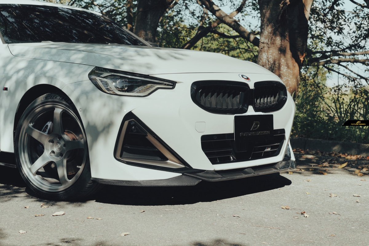 画像34: BMW 2シリーズ G42 クーペ フロント用 リップスポイラー 本物DryCarbon ドライカーボン (34)