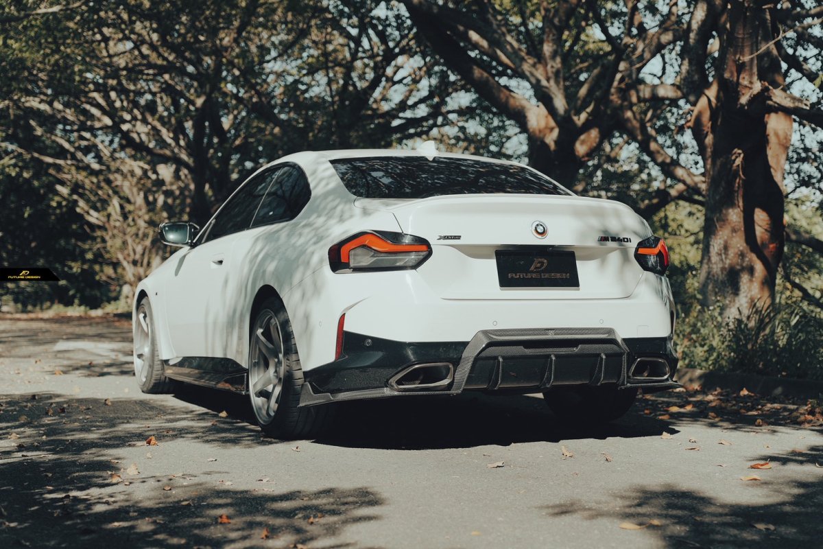 画像4: BMW 2シリーズ G42 クーペ Mスポーツ リア ディフューザー 本物DryCarbon ドライカーボン (4)