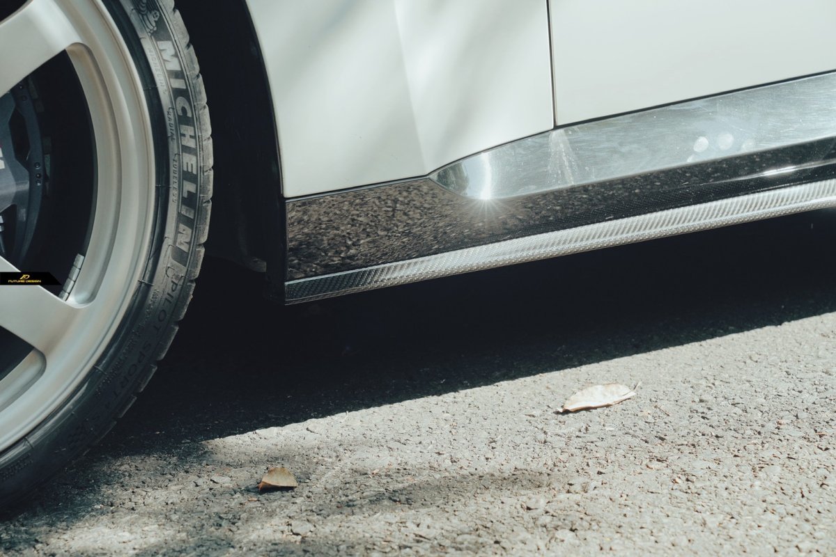 画像2: BMW 2シリーズ G42 クーペ Mスポーツ サイドスカート 本物DryCarbon ドライカーボン (2)