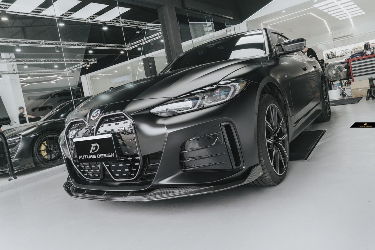 画像26: BMW 4シリーズ i4 M50 Mスポーツ フロント用 リップスポイラー 本物DryCarbon ドライカーボン (26)