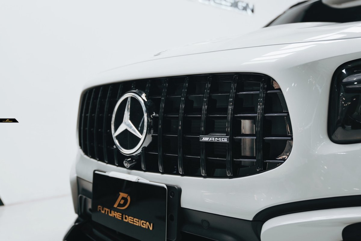 画像2: BENZ メルセデス・ベンツ GLB-Class X247 後期車 AMGライン専用 パナメリカーナ GT R 艶ありブラック グリル  (2)